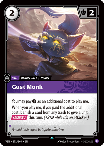 front of card Gust Monk [Vendetta] 101/166