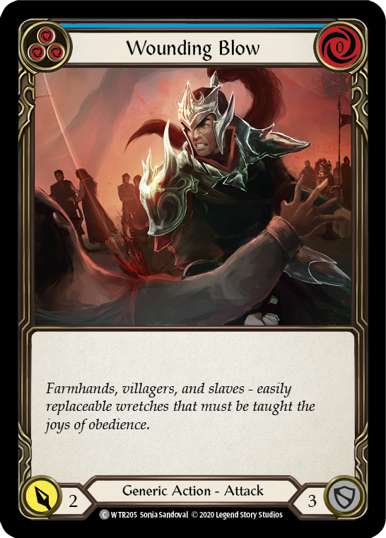 Wounding Blow (Blue) [U-WTR205] (Welcome to Rathe Unlimited) Unlimited Rainbow Foil