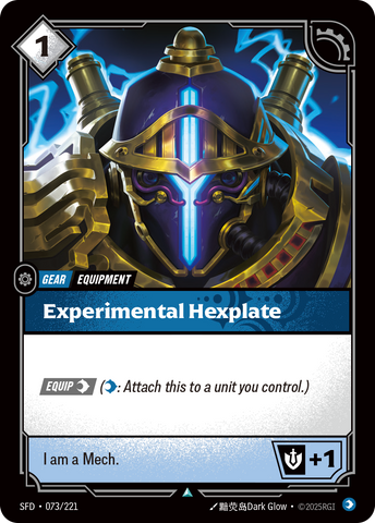 front of card Experimental Hexplate [Spiritforged] 073/221