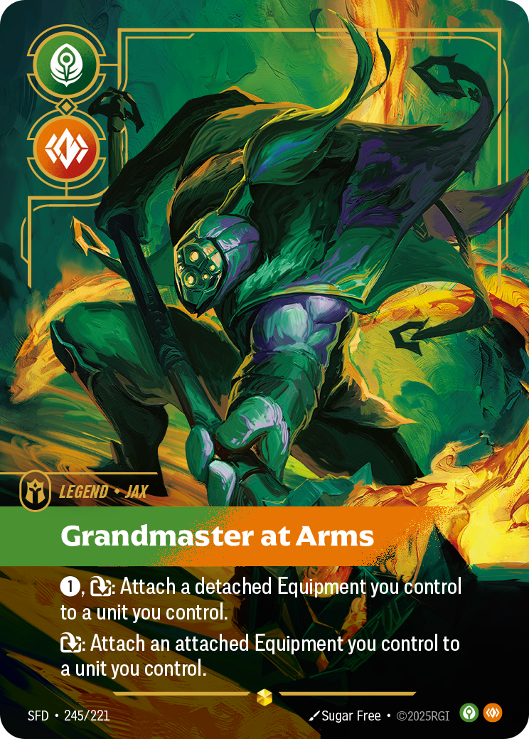front of card Jax, Grandmaster at Arms (Overnumbered) [Spiritforged] 245/221