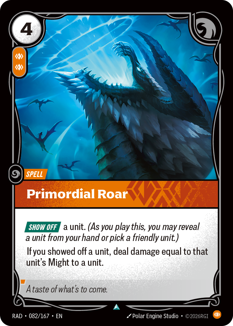 front of card Primordial Roar [Radiance] 082/167