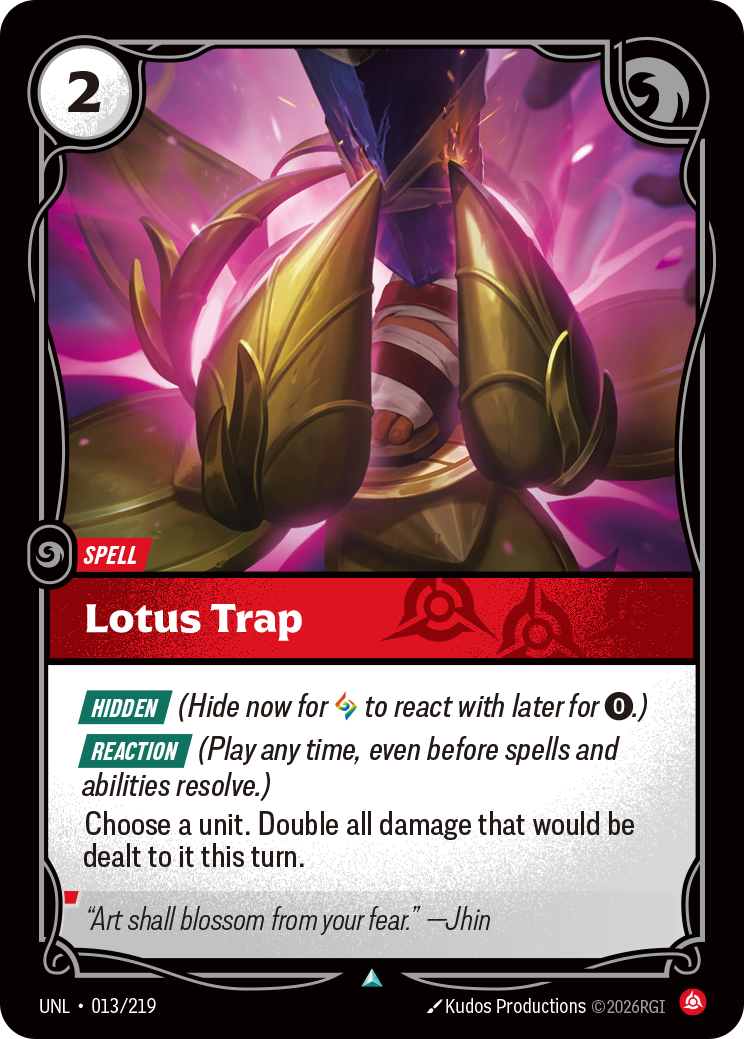 front of card Lotus Trap [Unleashed] 013/219