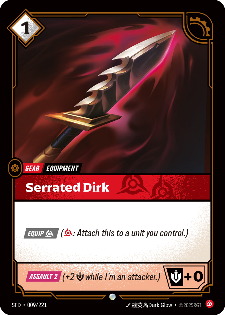 front of card Serrated Dirk [Spiritforged] 009/221
