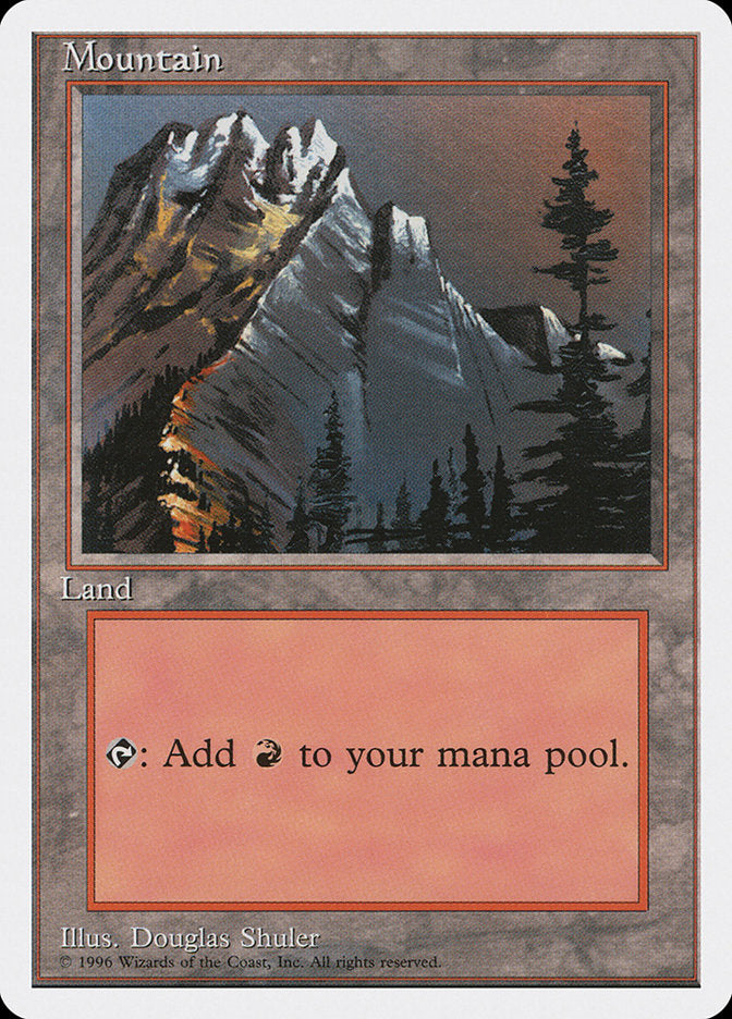 Mountain (Red Sky in the Top Right) (4th Ed 1996 Dated) [Introductory Two-Player Set]