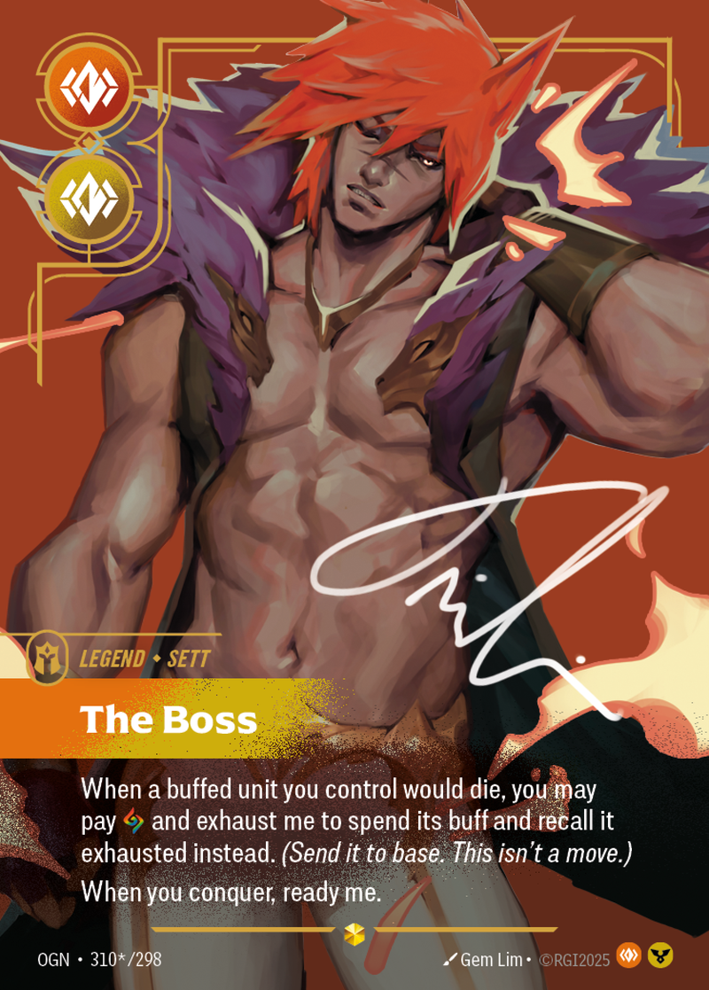 front of card Sett, The Boss (Overnumbered) (Signature) [Origins]