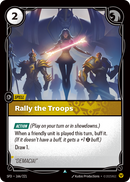 front of card Rally the Troops [Spiritforged] 166/221
