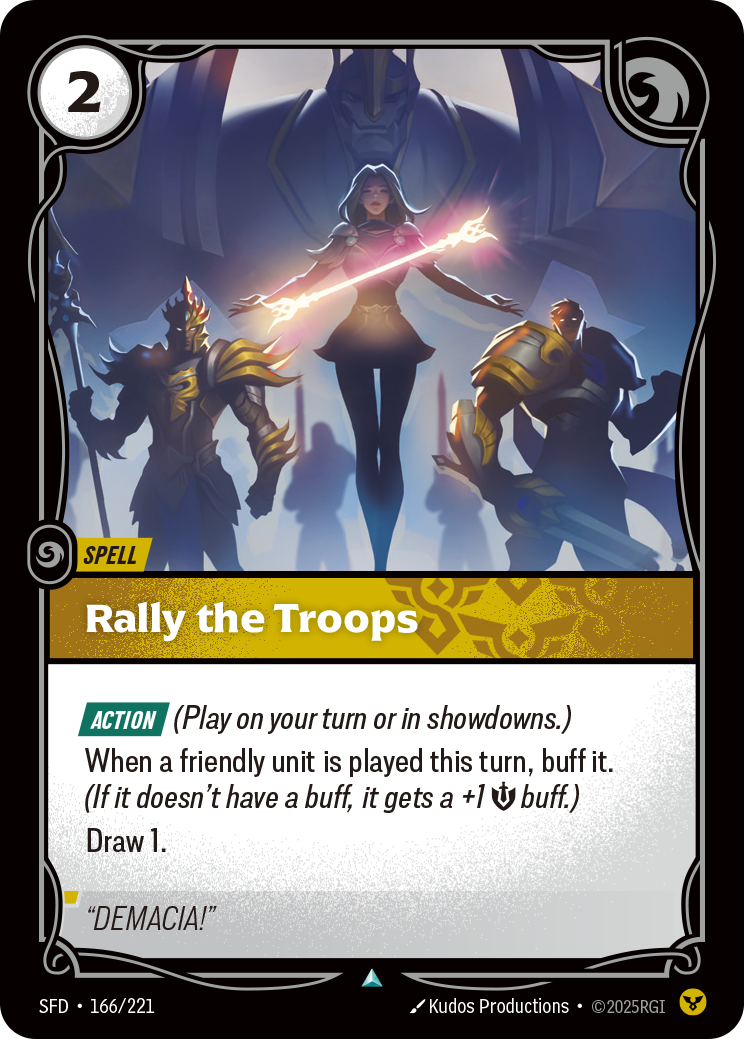 front of card Rally the Troops [Spiritforged] 166/221