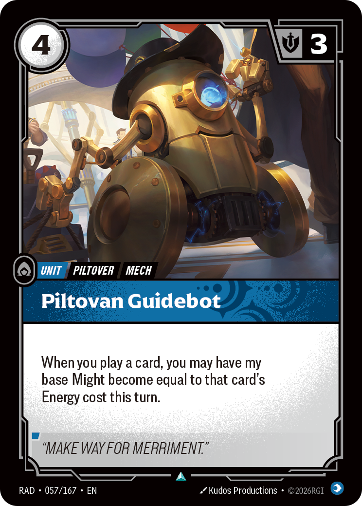 front of card Piltovan Guidebot [Radiance] 057/167