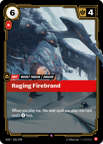 front of card Raging Firebrand [Origins] #031
