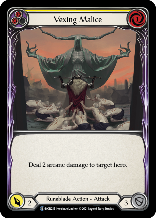 Vexing Malice (Yellow) [U-MON233] (Monarch Unlimited) Unlimited Normal