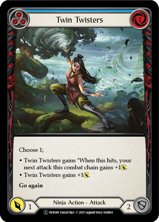 Twin Twisters (Blue) [EVR049] (Everfest) 1st Edition Rainbow Foil