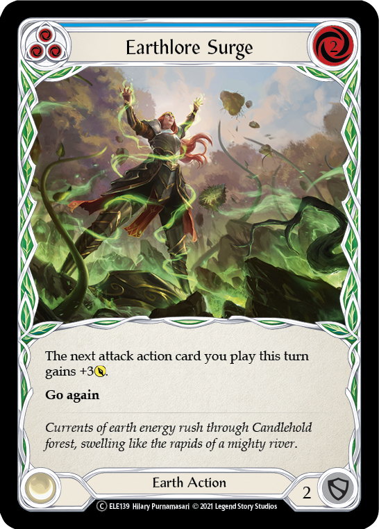 Earthlore Surge (Blue) [U-ELE139] (Tales of Aria Unlimited) Unlimited Rainbow Foil