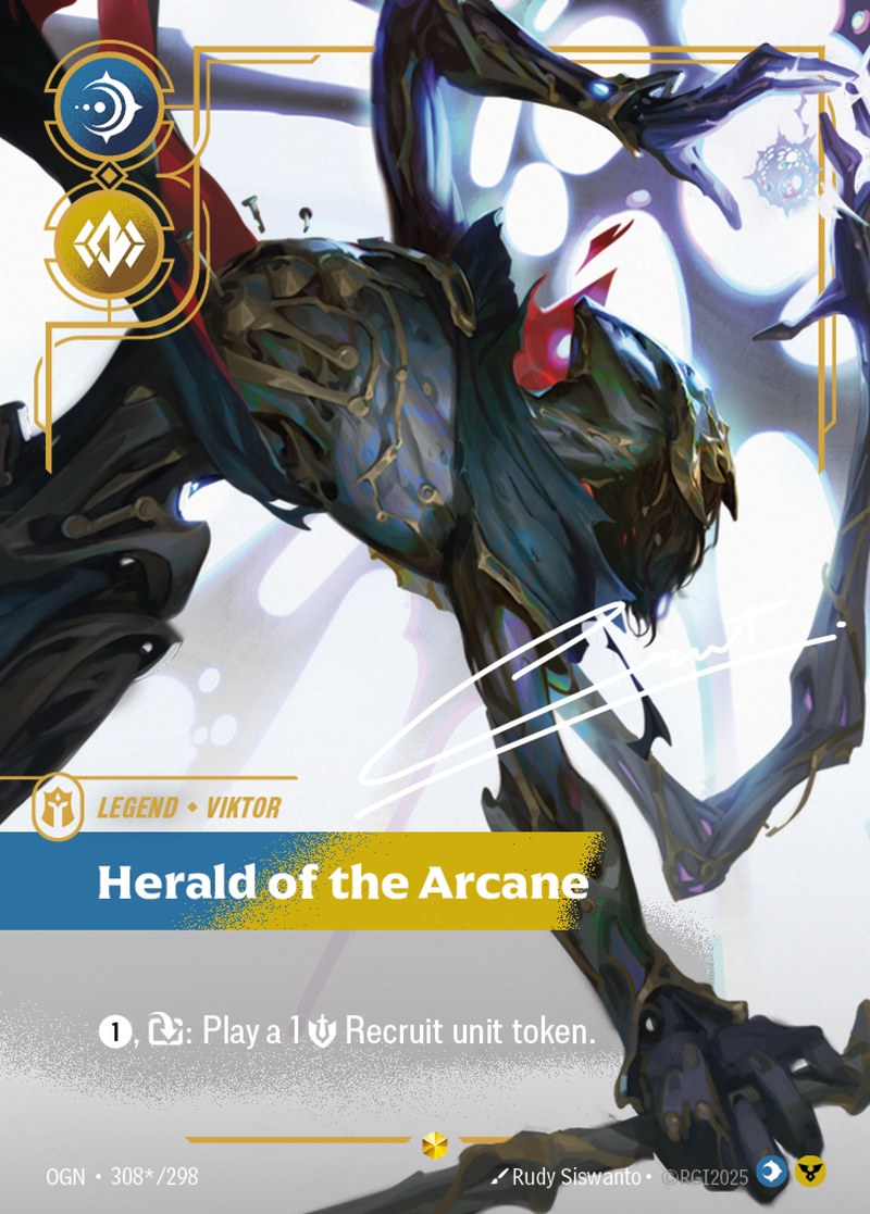front of card Viktor, Herald of the Arcane (Overnumbered) (Signature) [Origins]