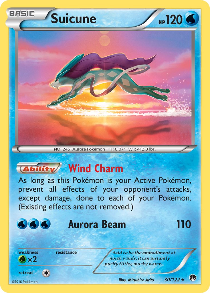 Suicune (30/122) (Cosmos Holo) (Blister Exclusive) (XY: BREAKpoint) [Theme Deck Exclusive]