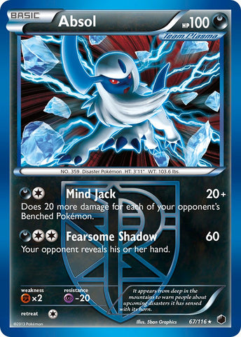 Absol (67/116) (Moltres Legendary Battle Deck) (Black & White: Plasma Freeze) [Theme Deck Exclusive]