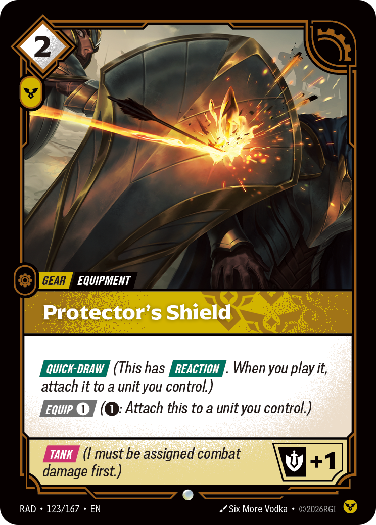 front of card Protector's Shield [Radiance] 123/167