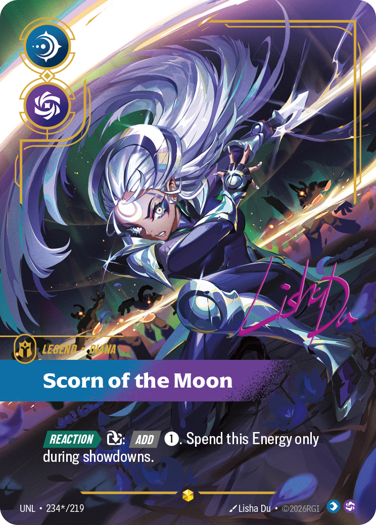 front of card Diana, Scorn of the Moon (Overnumbered) (Signature) [Unleashed] 234*/219