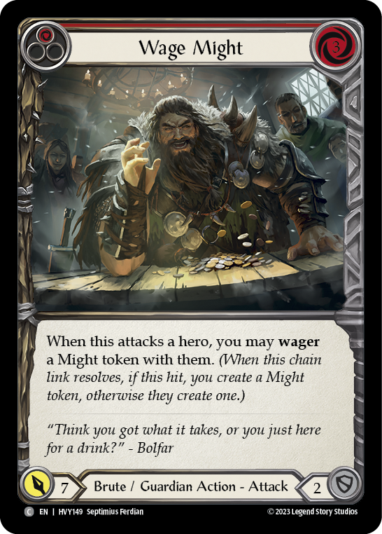 Wage Might (Red) [HVY149] (Heavy Hitters) Rainbow Foil