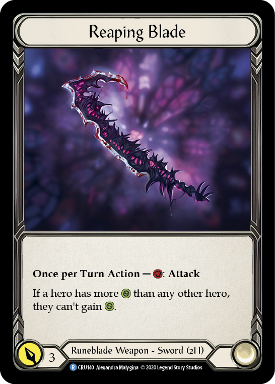 Reaping Blade [CRU140] (Crucible of War) 1st Edition Cold Foil