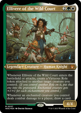 (Thick Stock Display Commander) Ellivere of the Wild Court [Wilds of Eldraine Commander]