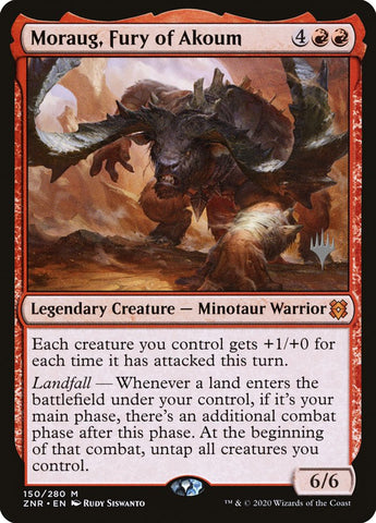 Moraug, Fury of Akoum (Promo Pack) [Zendikar Rising Promo Pack]