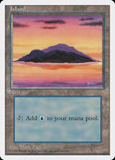 Island (Dark Clouds, Signature on Bottom Right) (4th Ed 1996 Dated) [Introductory Two-Player Set]