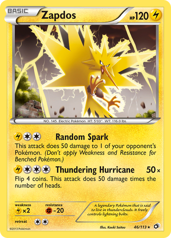 Zapdos (46/113) (Black & White: Legendary Treasures) [Theme Deck Exclusive]