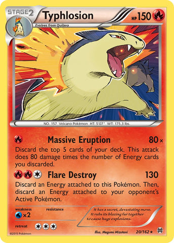 Typhlosion (20/162) (Cosmos Holo) (Blister Exclusive) (XY: BREAKthrough) [Theme Deck Exclusive]