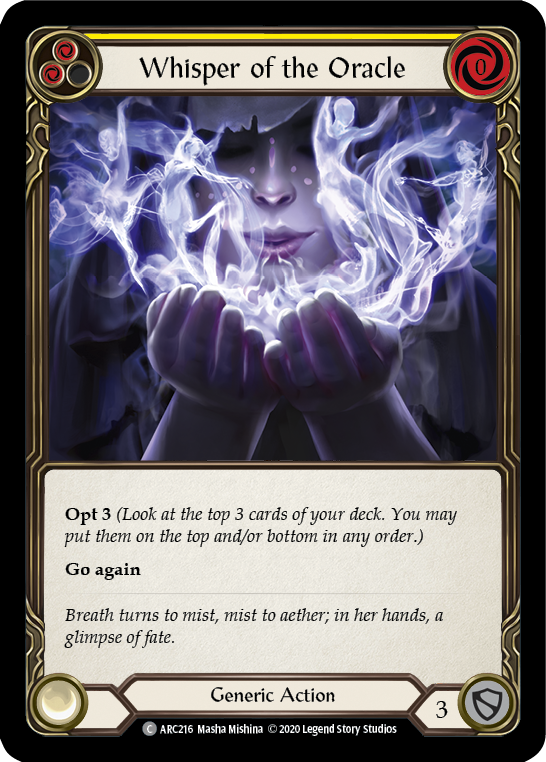 Whisper of the Oracle (Yellow) [U-ARC216] (Arcane Rising Unlimited) Unlimited Normal