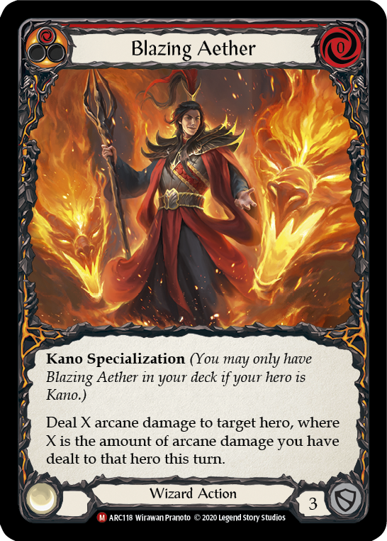 Blazing Aether [U-ARC118] (Arcane Rising Unlimited) Unlimited Rainbow Foil