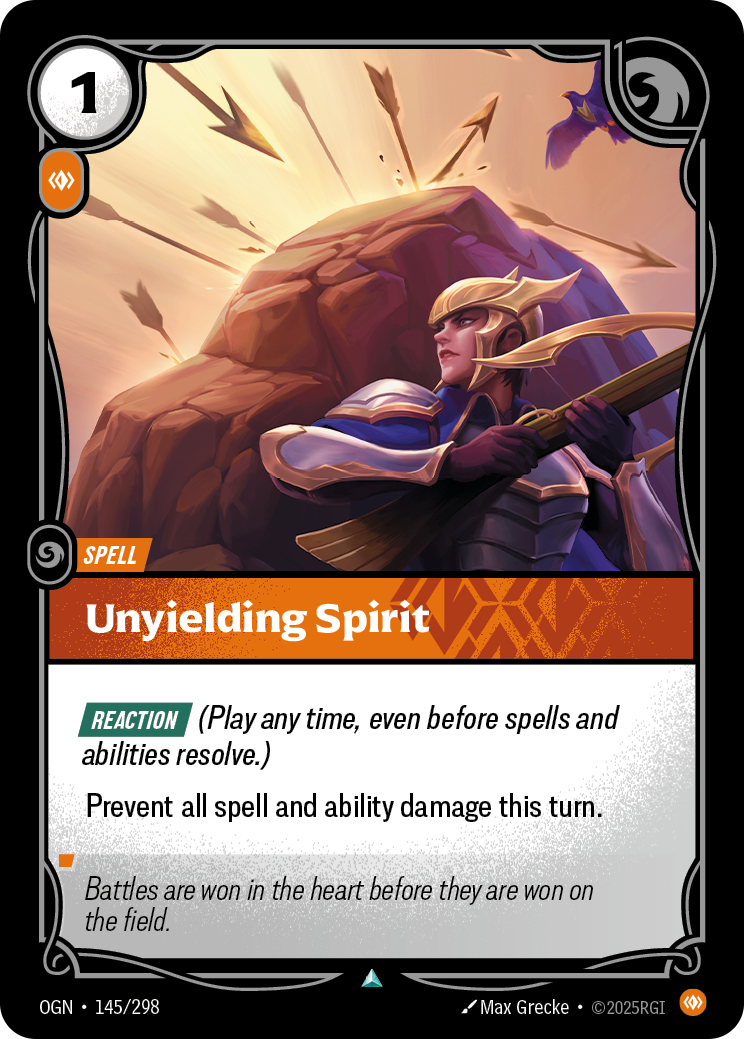 front of card Unyielding Spirit [Origins]