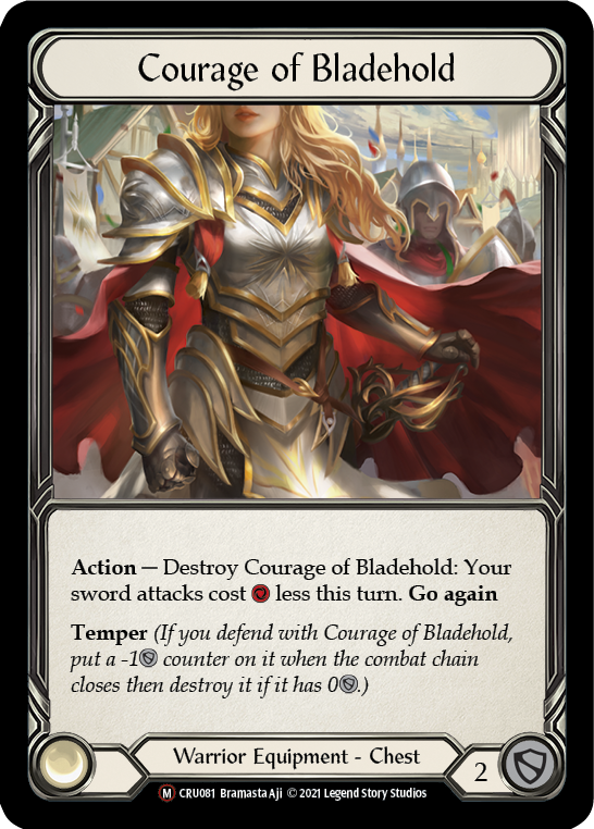 Courage of Bladehold [U-CRU081] (Crucible of War Unlimited) Unlimited Rainbow Foil