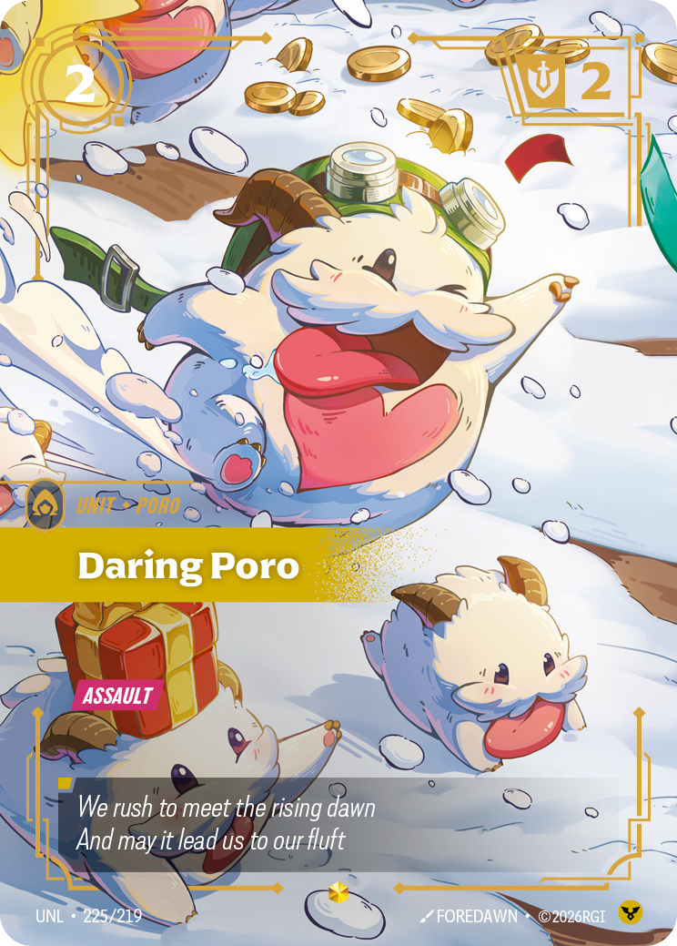 front of card Daring Poro (Overnumbered) [Unleashed] 225/219