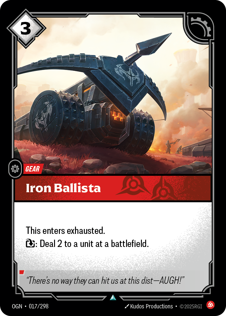 front of card Iron Ballista [Origins]