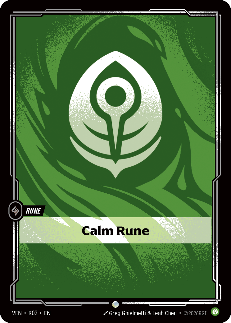 front of card Calm Rune [Vendetta] R02