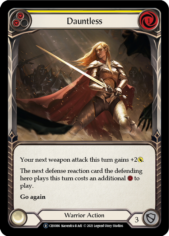 Dauntless (Yellow) [U-CRU086] (Crucible of War Unlimited) Unlimited Rainbow Foil