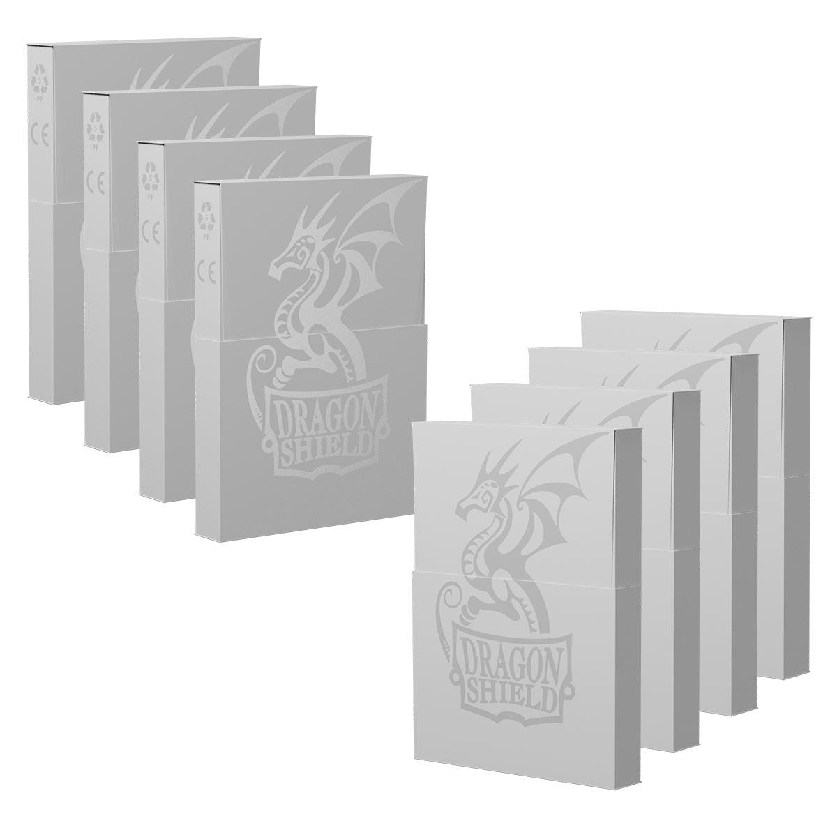 Dragon Shield: Cube Shell (8 Units) - Ashen White