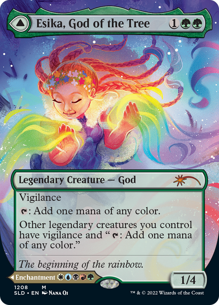 (Thick Stock Display Commander) Esika, God of the Tree // The Prismatic Bridge (Borderless) [Secret Lair: From Cute to Brute]