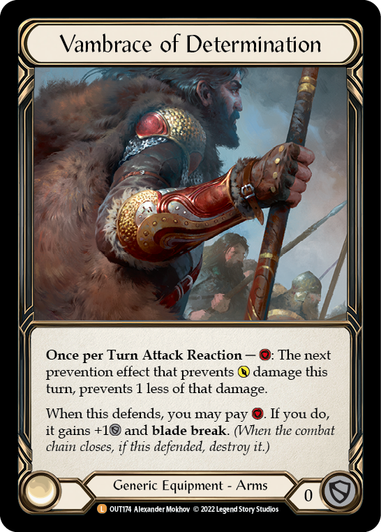 Vambrace of Determination [OUT174] (Outsiders) Rainbow Foil