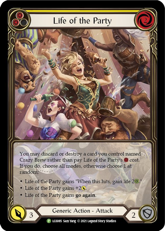 Life of the Party (Yellow) [LGS085] (Promo) Rainbow Foil