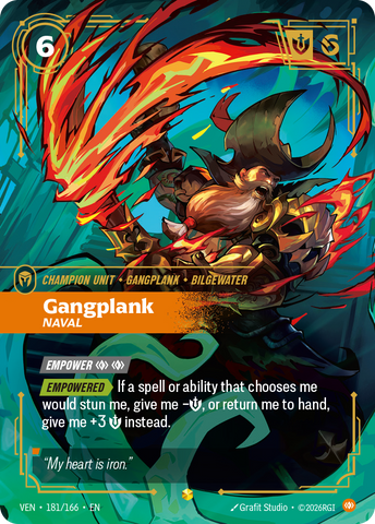 front of card Gangplank, Naval (Overnumbered) [Vendetta] 181/166