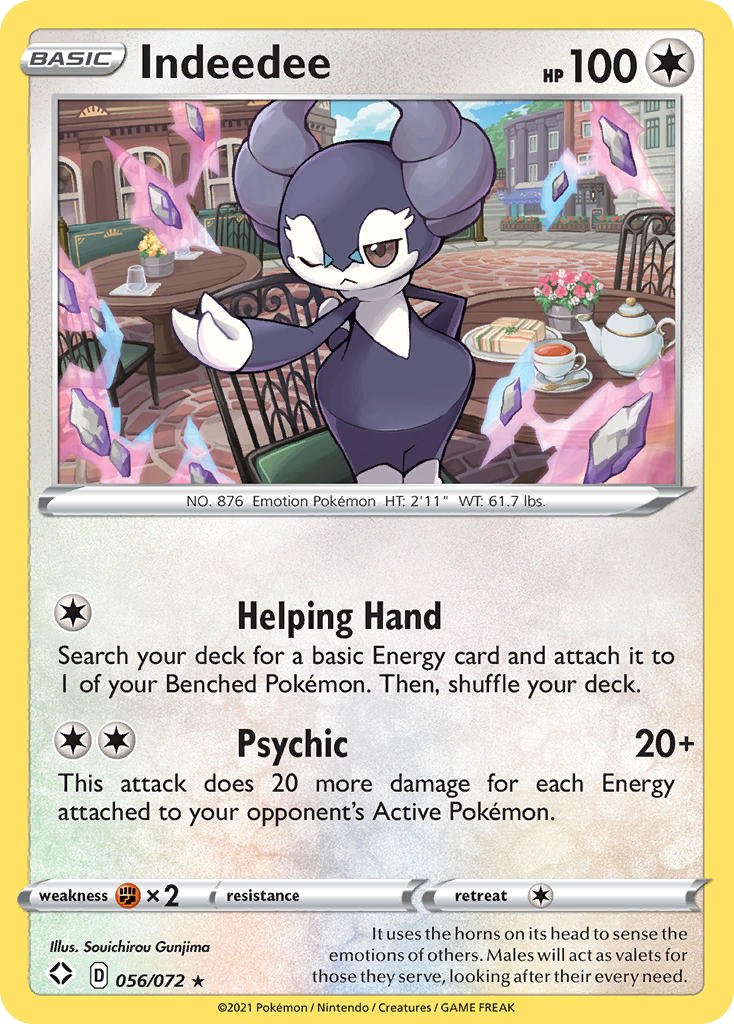 Indeedee (056/072) (Sword & Shield: Shining Fates) [Theme Deck Exclusive]