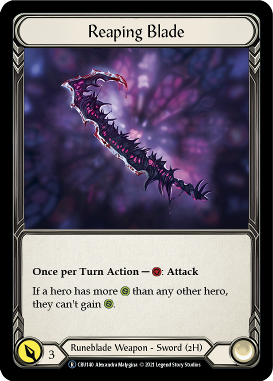 Reaping Blade [U-CRU140] (Crucible of War Unlimited) Unlimited Rainbow Foil