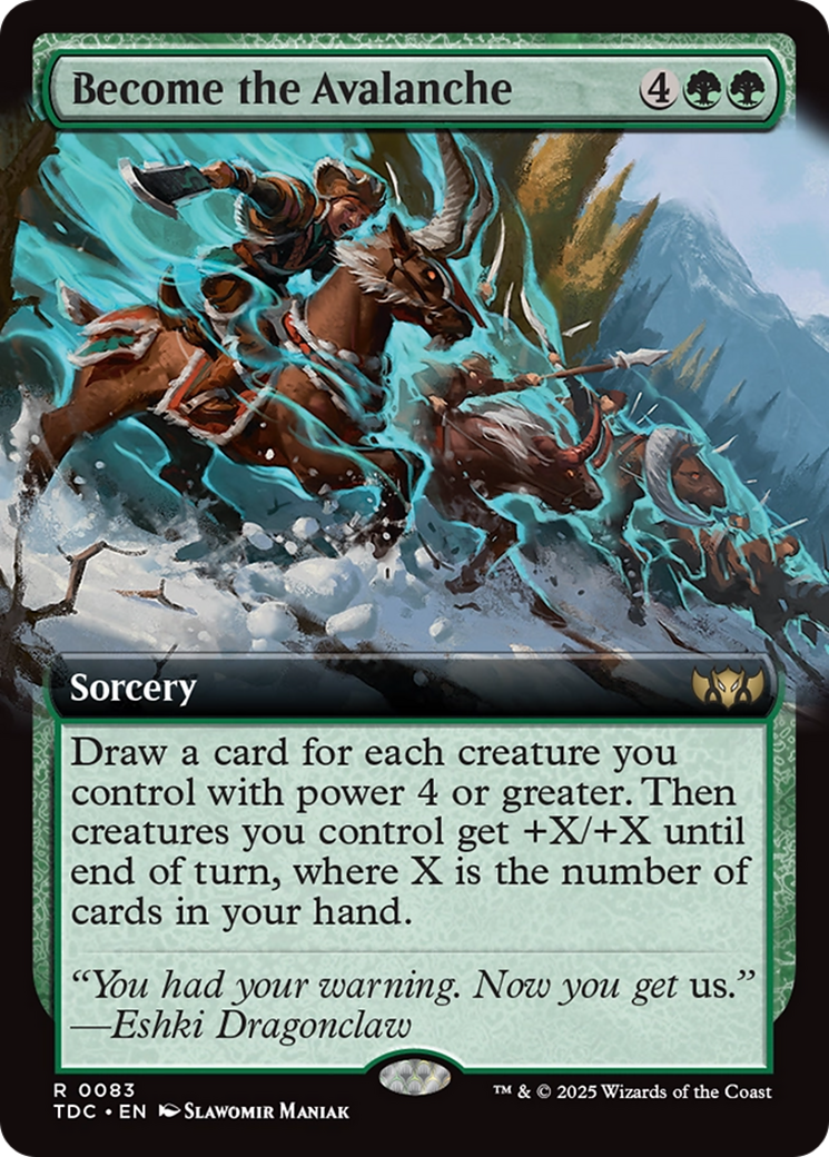 Become the Avalanche (Extended Art) [Tarkir: Dragonstorm Commander]