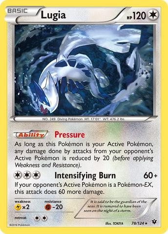 Lugia (78/124) (Cracked Ice Holo) (XY: Fates Collide) [Theme Deck Exclusive]