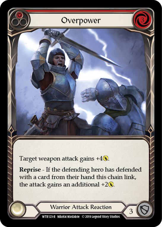 Overpower (Red) [WTR123-R] (Welcome to Rathe) Alpha Print Rainbow Foil