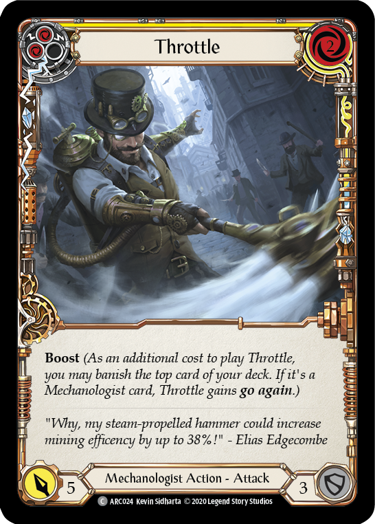 Throttle (Yellow) [U-ARC024] (Arcane Rising Unlimited) Unlimited Rainbow Foil