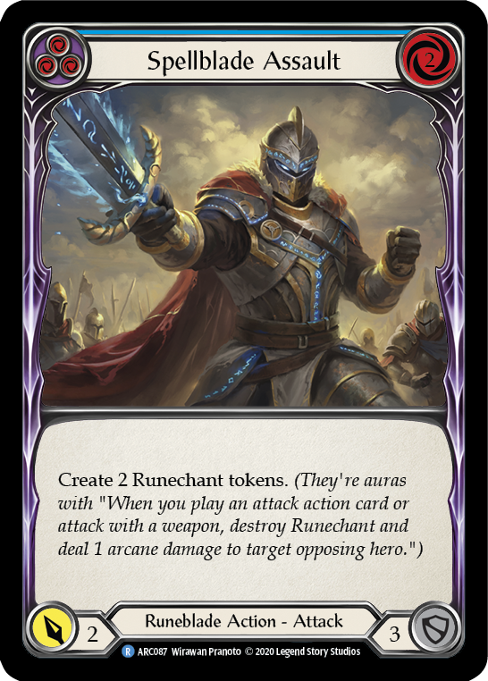 Spellblade Assault (Blue) [U-ARC087] (Arcane Rising Unlimited) Unlimited Rainbow Foil