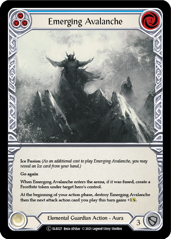 Emerging Avalanche (Blue) [U-ELE027] (Tales of Aria Unlimited) Unlimited Rainbow Foil