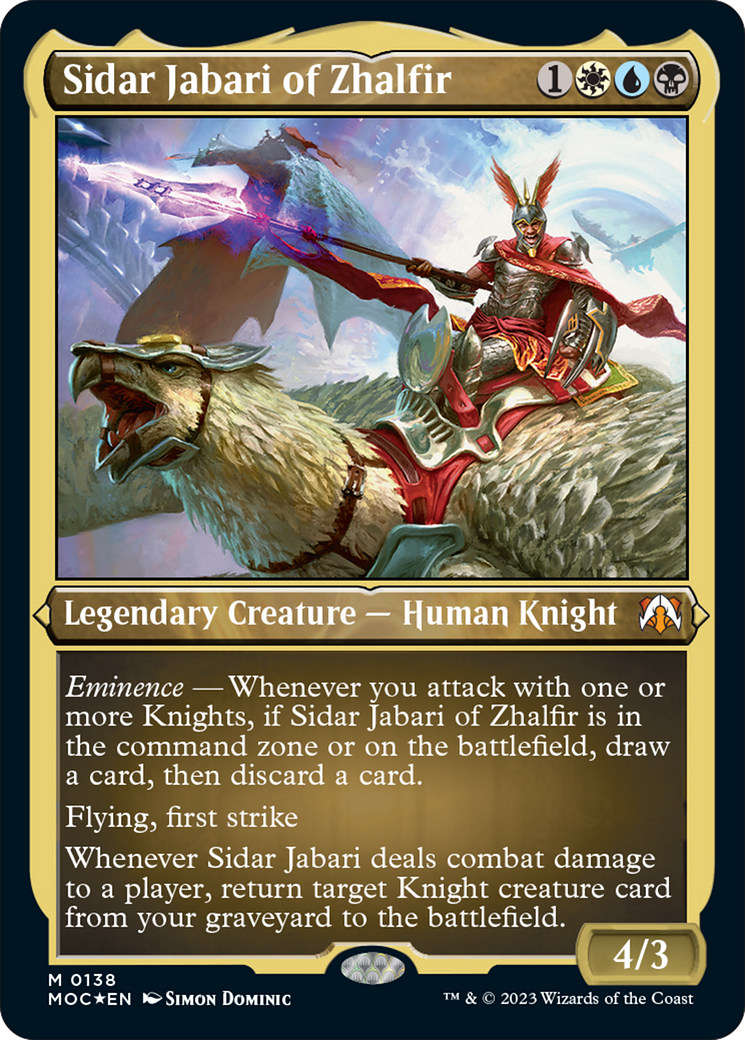 (Thick Stock Display Commander) Sidar Jabari of Zhalfir [March of the Machine Commander]